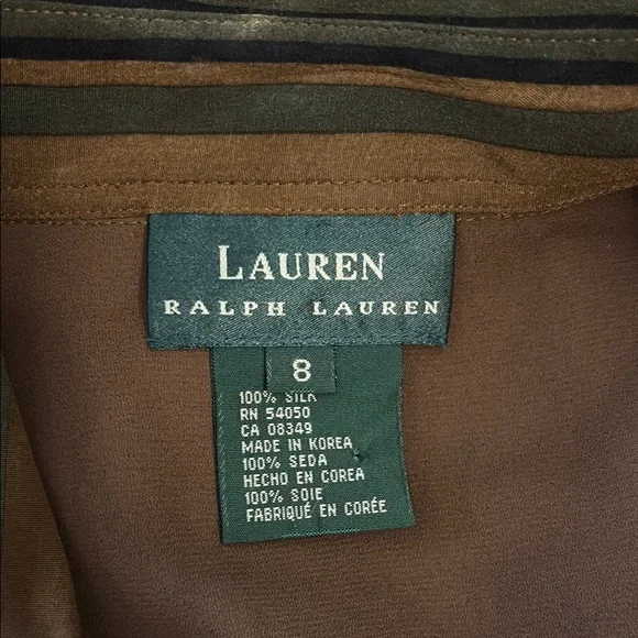 NWT Deadstock VTG Lauren Ralph Lauren Silk Polo Horse Print Shirtdress - Picture 3 of 7